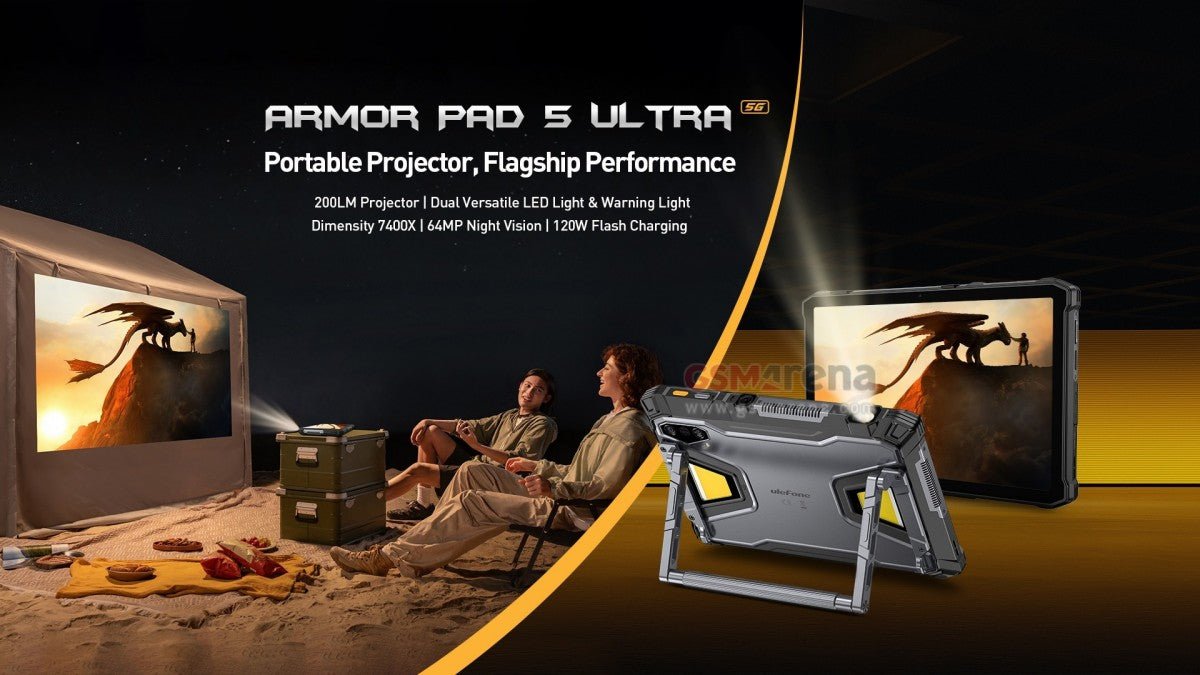 Ulefone Armor Pad 5 Ultra'nın IFA'da tanıtılacak olan dahili projektör ile ilk görüntüsü, Pad 5 Pro da eşlik edecek - Tekno Muaz