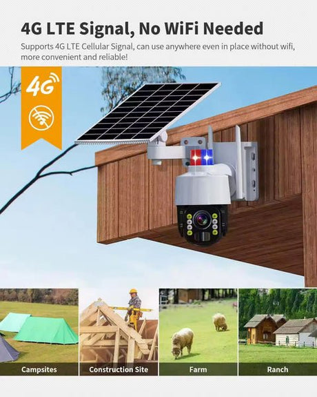 4G LTE Solar PTZ Güvenlik Kamerası ürünü - Aksesuar kategorisi | Tekno Muaz
