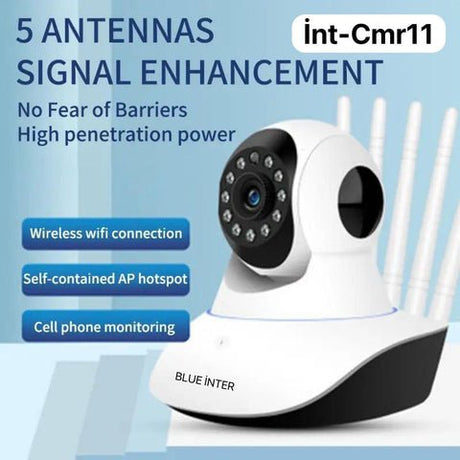 5 Antenli WiFi Güvenlik Kamerası 360° Hareketli – Int - Cmr11 Akıllı IP Kamera ürünü - kamera kategorisi | Tekno Muaz