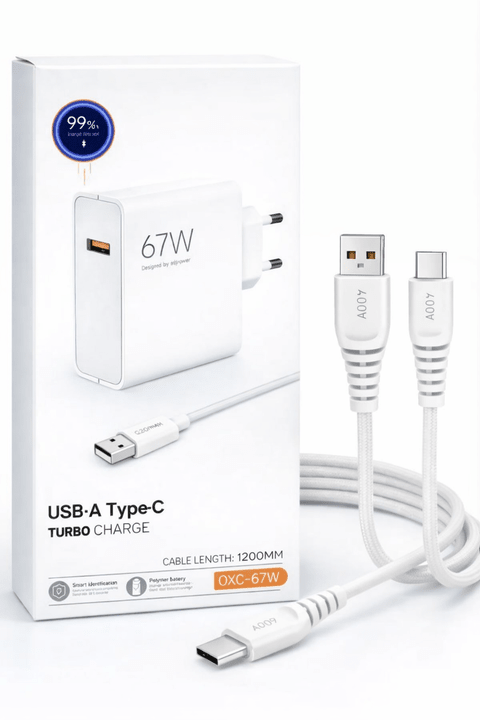 67 watt hızlı şarj aleti ve kablosu