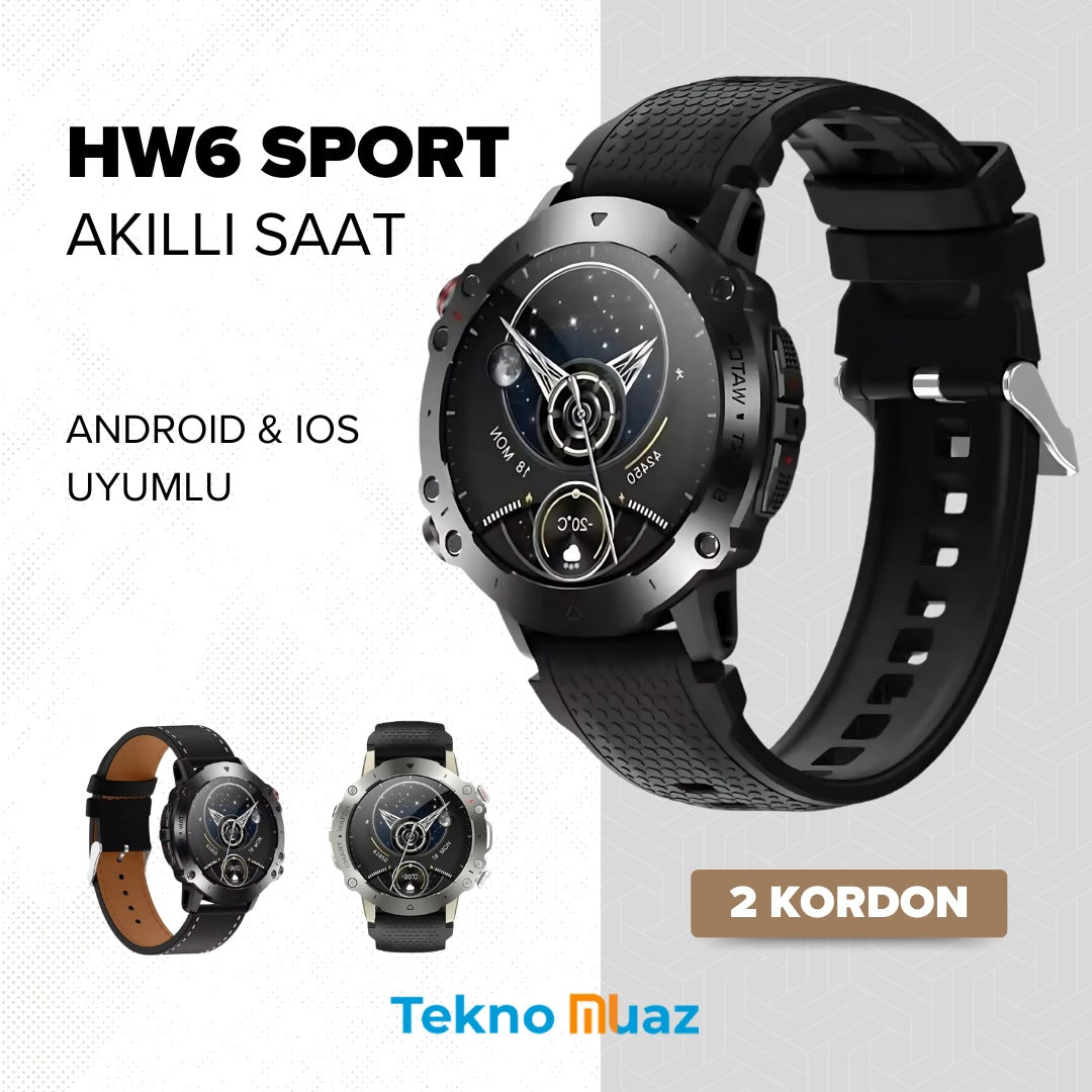 HW6 Sport Amoled Ekran Akıllı Saat