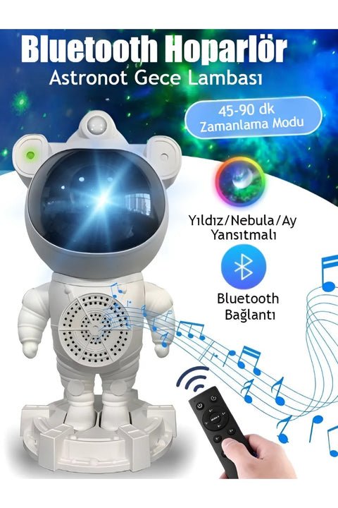 Astronot Gece Lambası Bluetooth Hoparlör ürünü - Hoparlör kategorisi | Tekno Muaz