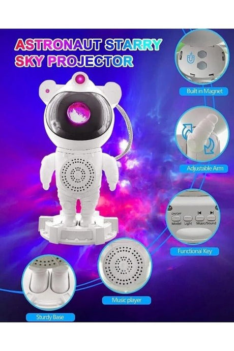 Astronot Gece Lambası Bluetooth Hoparlör ürünü - Hoparlör kategorisi | Tekno Muaz