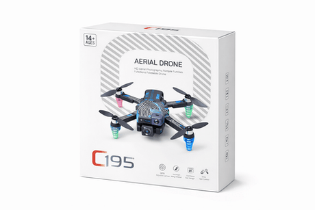 C195 Katlanabilir Drone | HD Kamera + LED Işık + Kolay Kullanım ürünü - Drone kategorisi | Tekno Muaz