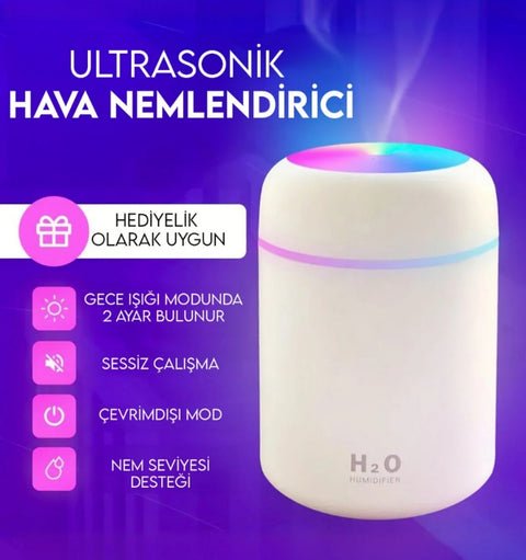 H2O USB Mini Hava Nemlendirici (LED Işıklı) ürünü - Aksesuar kategorisi | Tekno Muaz