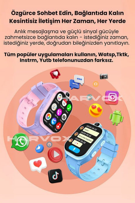 HX Kids 4G Pro+ Android Akıllı Çocuk Saati ürünü - Akıllı Saat kategorisi | Tekno Muaz