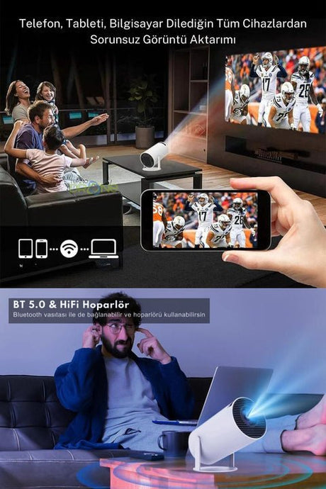 HY300 Bataryalı Android Projeksiyon ürünü - Drone kategorisi | Tekno Muaz