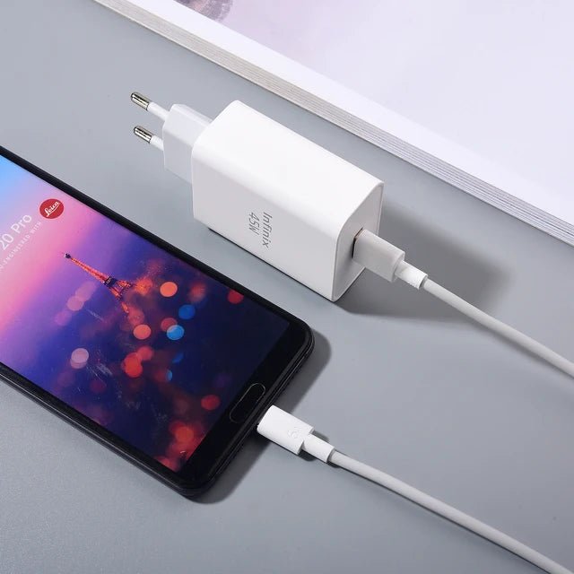 İnfinix 45 W şarj Takımı (Orjinal) ürünü - Şarj Aleti kategorisi | Tekno Muaz