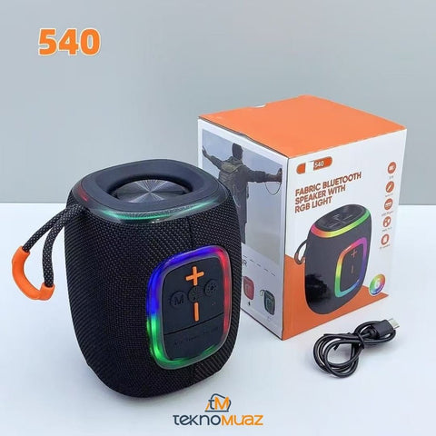 JC-540 kablosuz BT taşınabilir hoparlör süper bas aktif Hifi müzik Stereo Woofer RGB işık su geçirmez