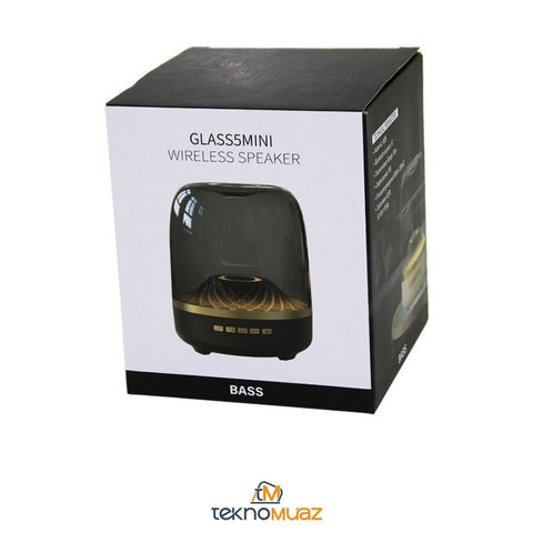 MİKA KRİSTAL FANUS MODEL WİRELESS USB ŞARJLI SPEAKER HOPARLÖR RGB GLASS5
