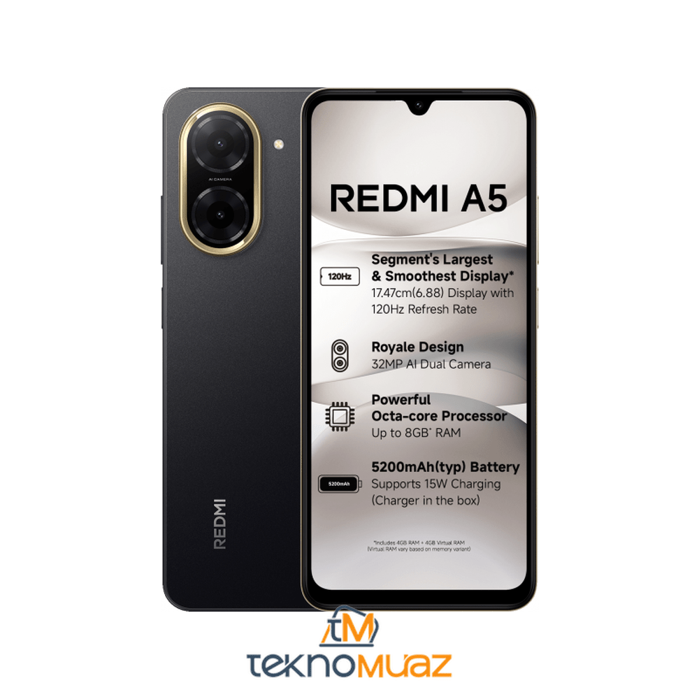 Redmi A5 4+4 / 128 GB | Uygun Fiyatlı - Tekno Muaz