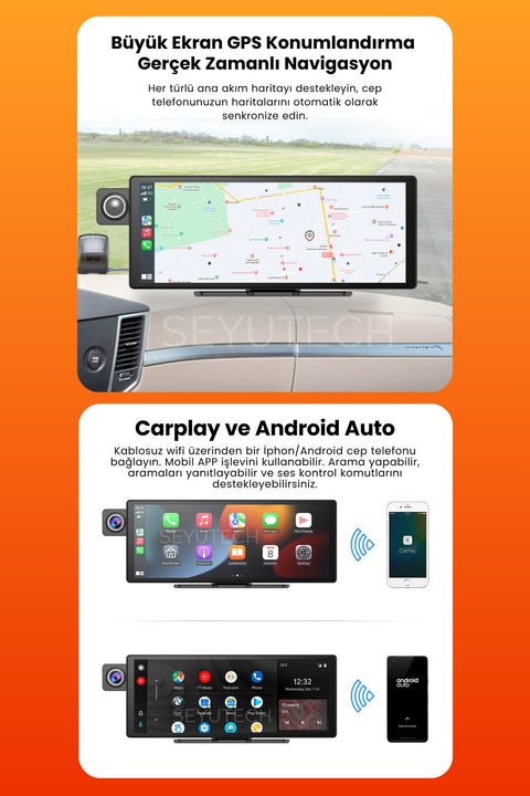 X3 Motosiklet CarPlay – 3 Kameralı ürünü - Araç Ekipmanları kategorisi | Tekno Muaz